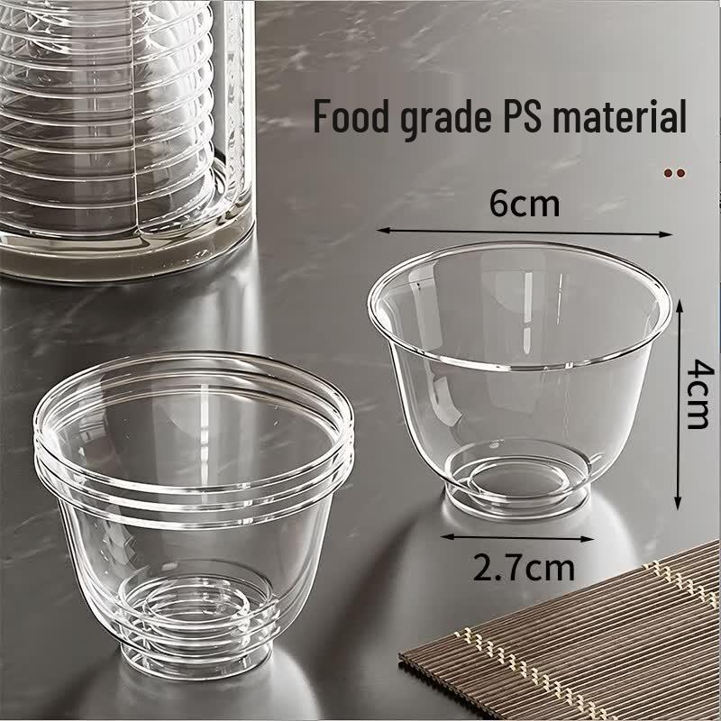 DISHJOY Disposable Food Grade Thickened Transparent Plastic Cups