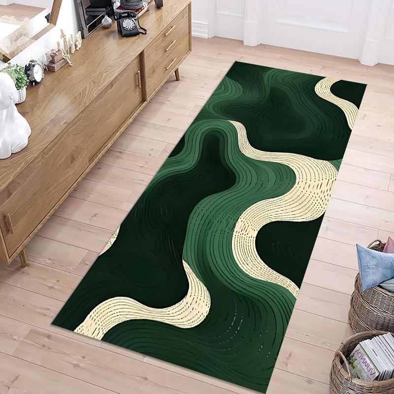 Green Entryway Runner Rugs Long Carpets Foot Mats Soft Non-slip Kitchen Staircase Entrance Rugs Long Carpet for Corridors Gift