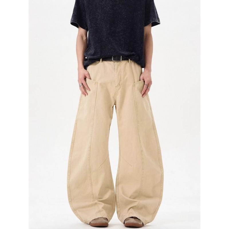 2026 Embroidered Denim Pants Loose Fit High Street Style Wide Leg Jeans Teens