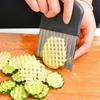 Stainless Steel Wavy Potato Cutter - Fancy Julienne Wave Knife for Kitchen & Vegetables