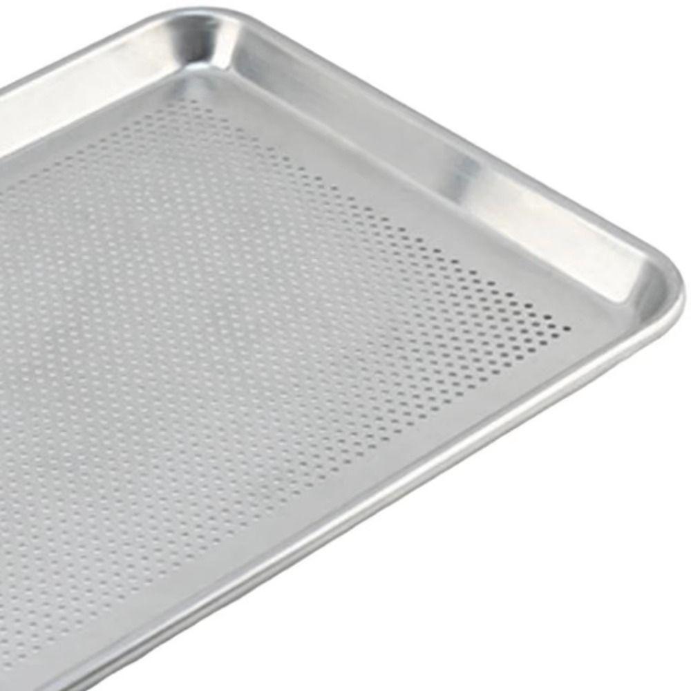 60x40cm Perforated Sheet Pan Rectangular Kitchen Baking Sheets Mesh Grill Steaming Tray  Home