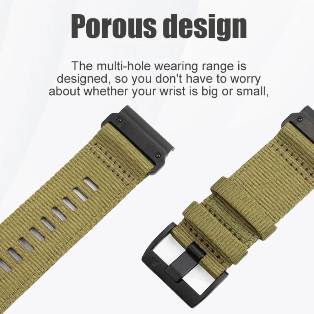 22mm/26mm QuickFit Nylon Strap for Garmin Fenix 8 Pro 8 7X 7 Pro/Tactix 8/Instinct 3 2X/Forerunner 970 965 955/Descent G2/Enduro 3