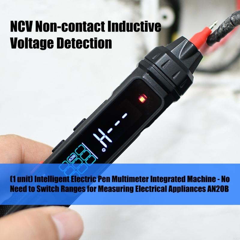 4000 Counts Digital Multimeter with LED Light Pen Type Multimeter LCD Color Display Tester for Voltage Detection A0KF