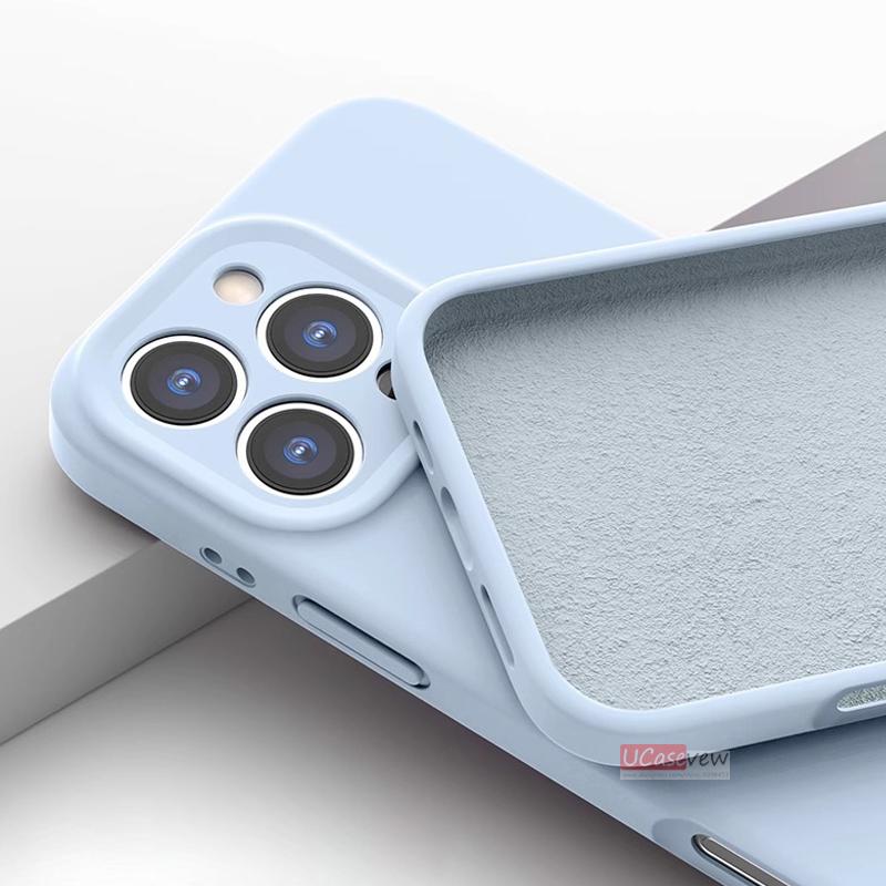 Funda magnética de silicona líquida para iPhone 14 15 11 12 13 16 Pro Max Plus, suave, a prueba de golpes, con carga inalámbrica y cubierta protectora.