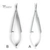 Nail Cuticle Scissor Non-slip Anti-rust Sharp Tight Closure Single Cross Spring Stainless Steel Russian Style Dead Skin Cutter with Protective