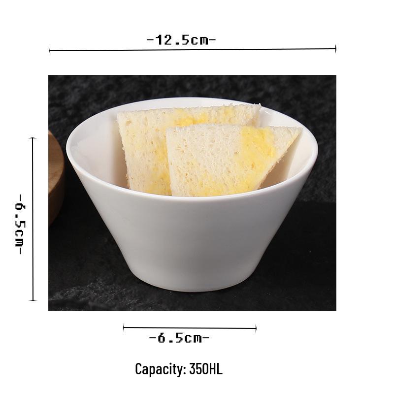 

Large Japanese-Style White Bamboo Ceramic Noodle Bowl - Ideal for Hot Pot, Salad, & Veggies