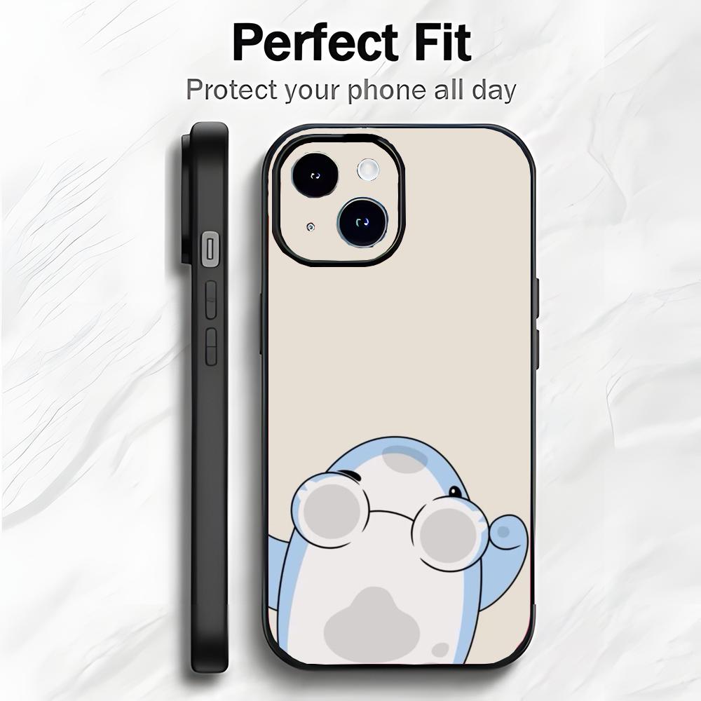 Cartoon Cute Shark Sea Art Phone Case Phone Case Soft Packaging Lightweight For iPhone17 16 15 14 13ProMax
