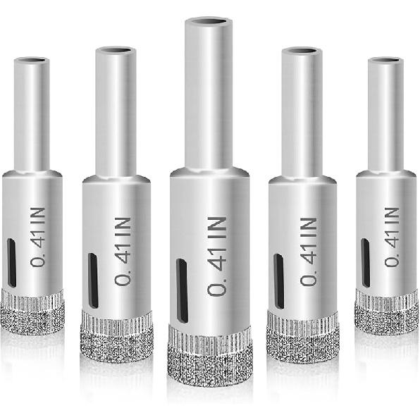 Diamond Hole Saw, 15 Pcs Diamond Drill Bits Set Glass Drill Bit Extractor Remover Tools for Glass, Ceramics, Porcelain, Ceramic Tile (1/4"-2")