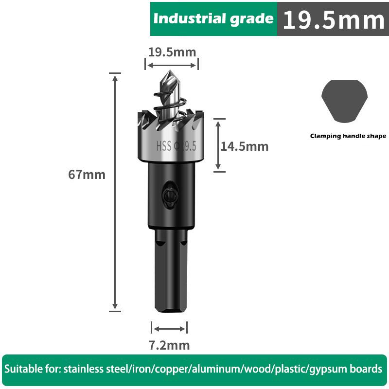 Hole Saw Set 12-100mm Hard Metal Drill Bits Heavy Duty Hole Opener Hole Cutter For Metal Stainless Steel Iron Wood Plastic Etc.