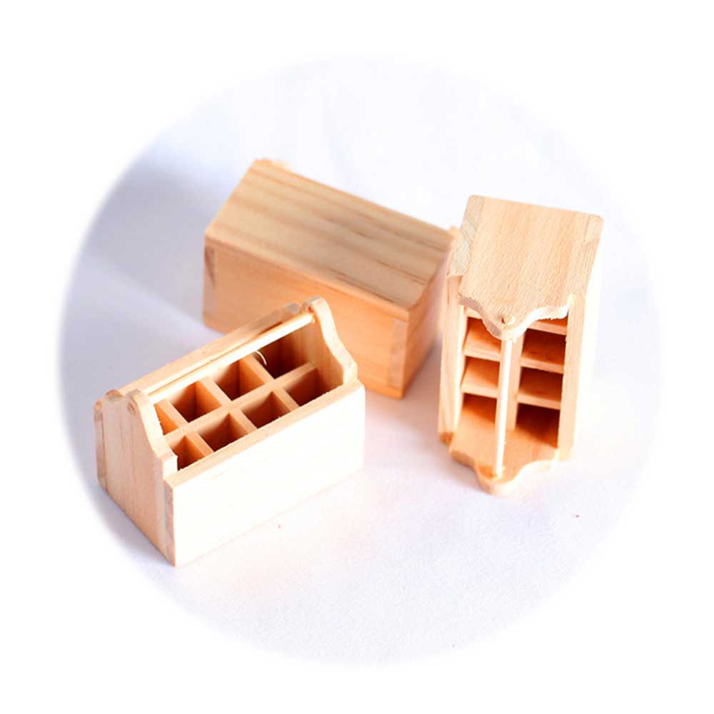 1:12 Miniature Wooden Tool Box Fairy Outdoor Garden Home Room Set Dollhouse Accessories Doll House Decoration