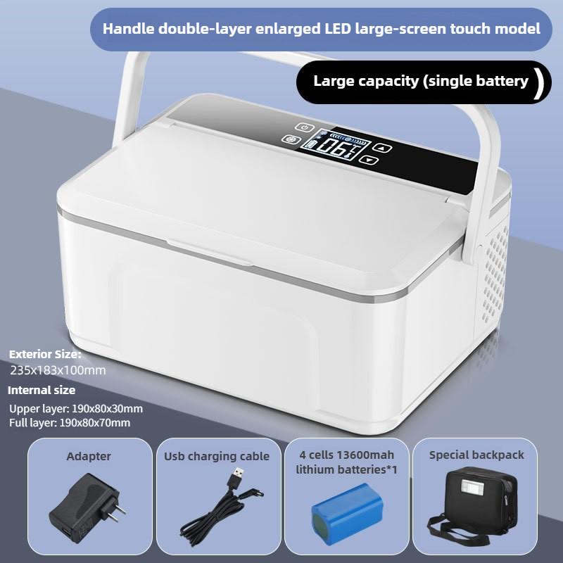 Mini Special Medicine Refrigerator Portable Car Home Use Small Fridge Rechargeable Insulin Refrigeration Box