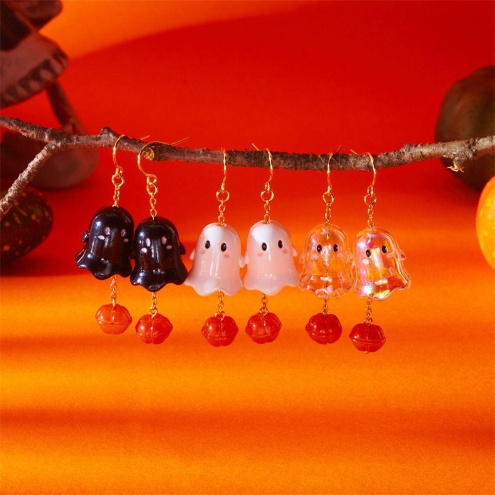 Trick or Treat Pumpkin Ear Studs Zinc Zinc Alloy Ghost Dangle Earrings Halloween Earrings  All Saints' Day
