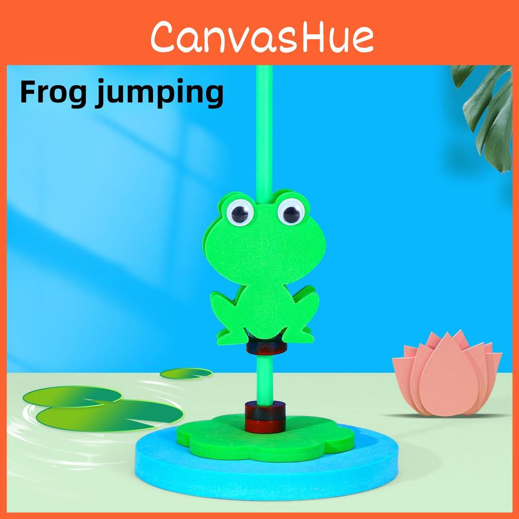 Frog Bouncing Magnet Experimental Assembly Material Set Children Puzzle Toy