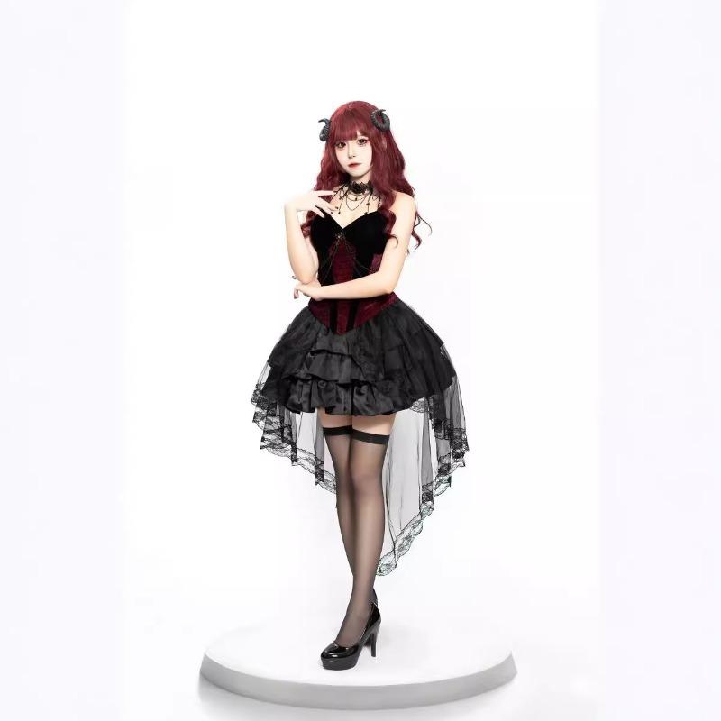 Halloween Adult Duchess Vampire Dark Gothic Witch Stage Cosplay Uniform