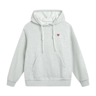 Li Ning Sports Trend Series Fleece Warm Fashion Versatile Loose Hooded Graphic Embroidered Letter Sweatshirt Women Sweatshirt AWDV988-5