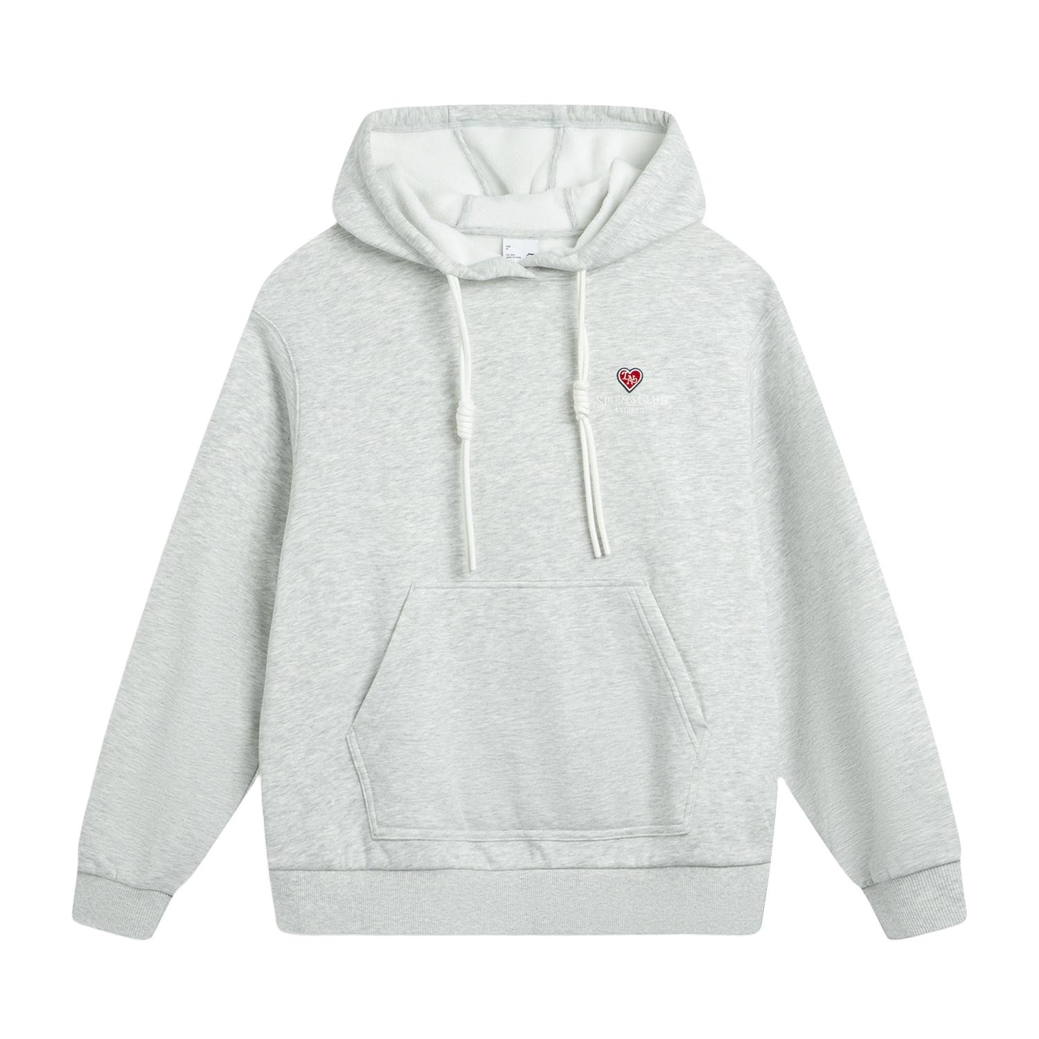 

Li Ning Sports Trend Series Fleece Warm Fashion Versatile Loose Hooded Graphic Embroidered Letter Sweatshirt Women sweatshirt AWDV988-5 L