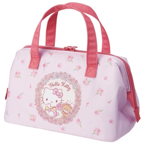 Skater Cool Pouch Lunch Bag Hello Kitty Flower Wreath Sanrio KGA1-A