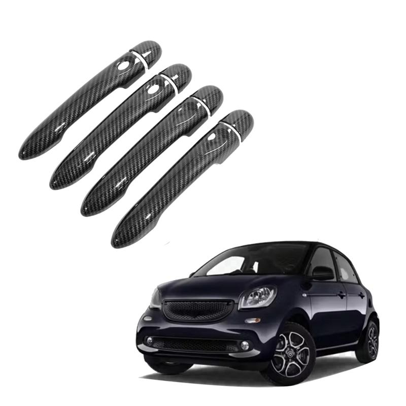 Car Exterior Door Handle Cover Trim for Mercedes Benz Smart 453 Forfour 16- Car Exterior Handle Gloss Black