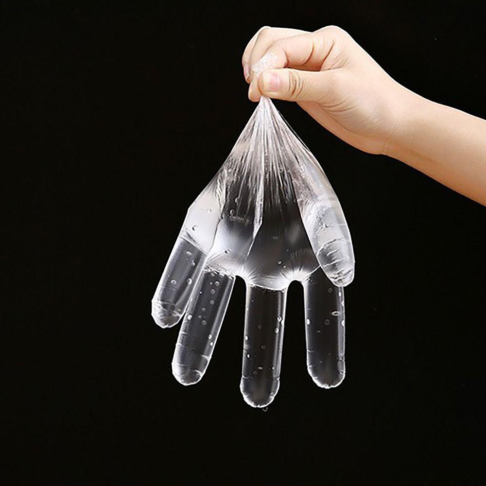 100Pcs/box Thickened TPE Cleaning Gloves Transparent Latex Free Gloves  For Household Market