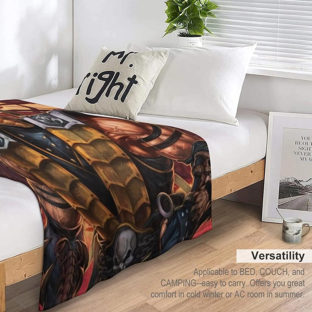 Scorpion Mortal Kombat Throw Blanket Soft Big Blanket fluffy blanket Sofas Polar blanket