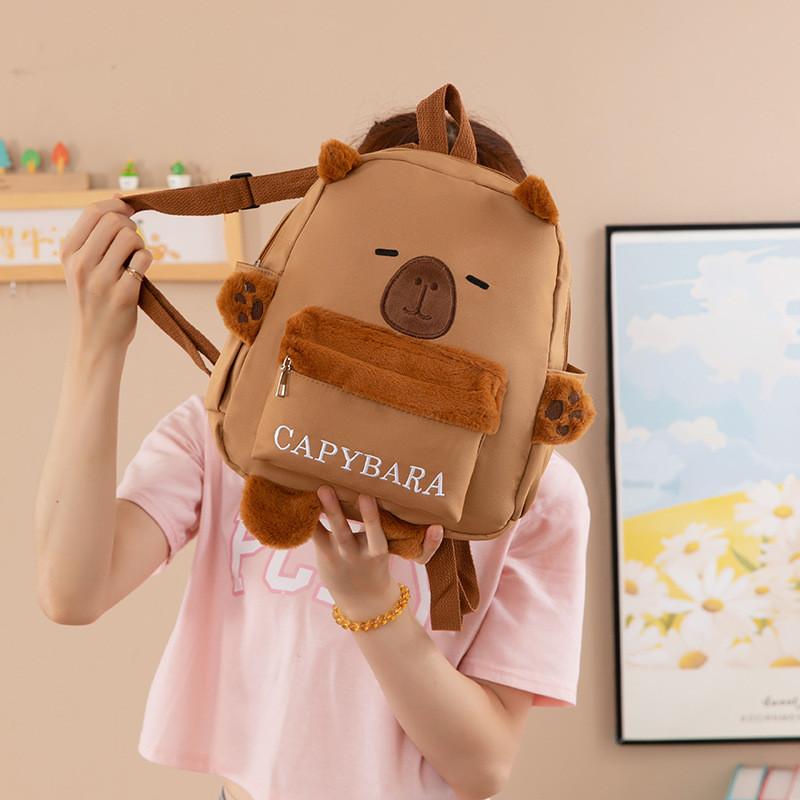 Cute Cartoon Bear Children's Backpack For Kindergarten Students With Spacious Design And Lightweight Oxford Cloth