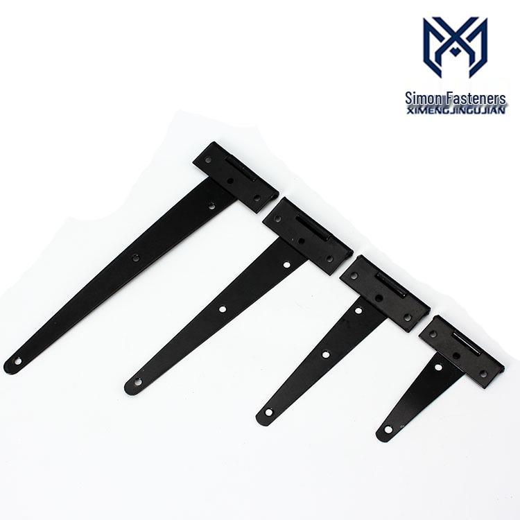 Balama T Triunghiulară Neagră Galvanizată pentru Uși și Ferestre, 2-12 Inch