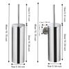 Wall Mounted Toilet Cleaning Brush Stainless Steel Bathroom Cleaning Tool  Bathroom