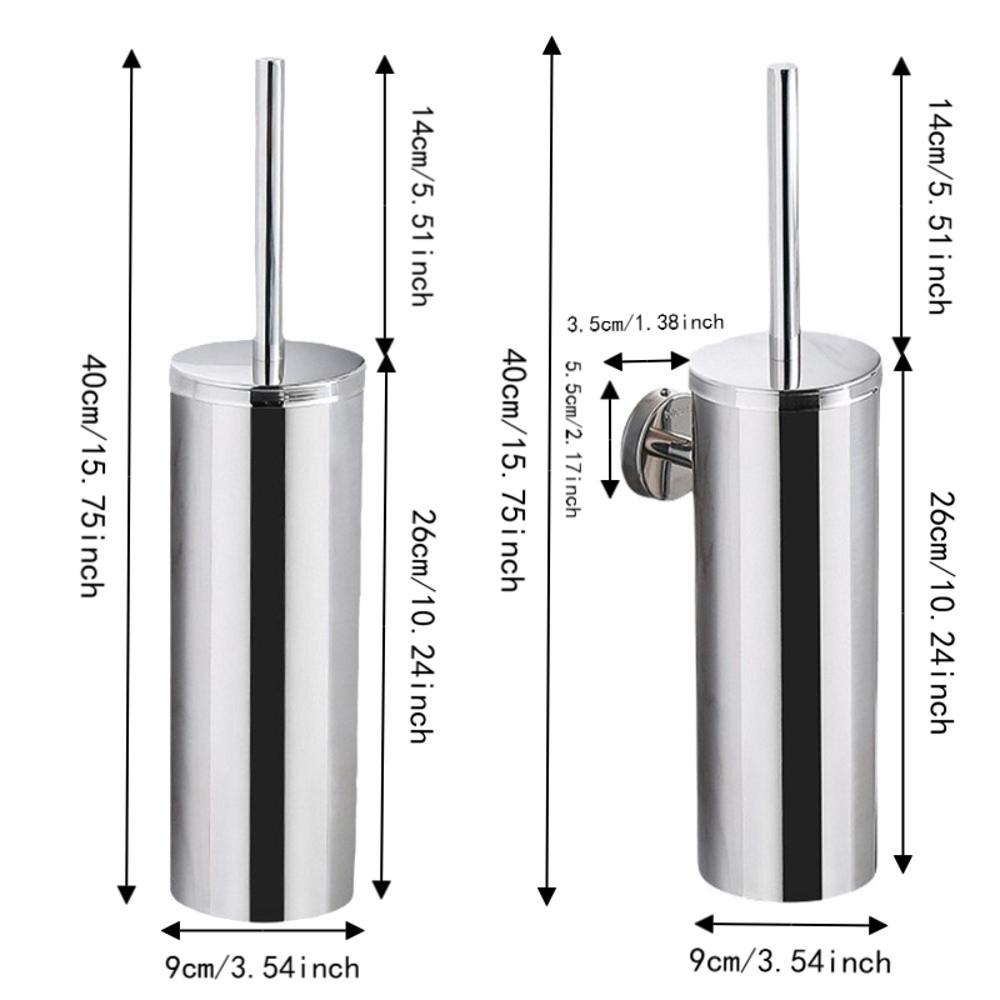 Wall Mounted Toilet Cleaning Brush Stainless Steel Bathroom Cleaning Tool Bathroom