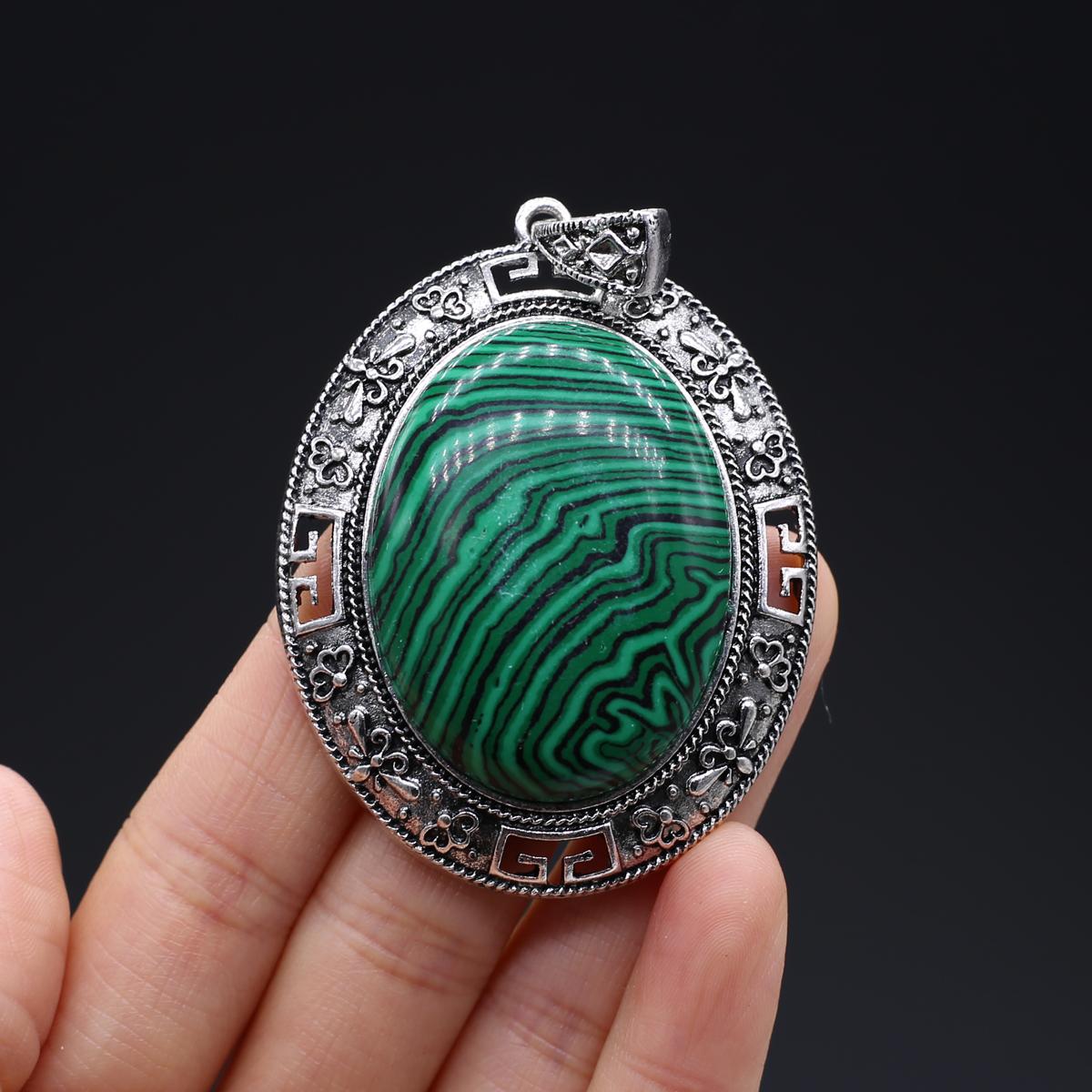 

1 шт., подвеска из натурального камня с энергией, хрустальные камни для исцеления Рейки, овальные подвески ручной работы в стиле бохо для изготовления ювелирных изделий, ожерелий, аксессуаров для поделок 4,5×6,9 см 1Pc-45x69mm