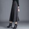 Spring Autumn Winter Women's Woolen Pants Solid Pocket Elastic High Waist Fashion Elegant Loose Wide Leg Ankle Length Trousers