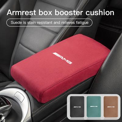 Car Armrest Cushion Heighten Mat Suede Arm Rest Soft Pad For Mercedes Benz AMG W204 W205 W203 W211 W212 W213 W201 W210 W124 W140