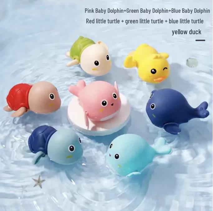 Wind-up Turtle & Duck Bath Toys for Kids