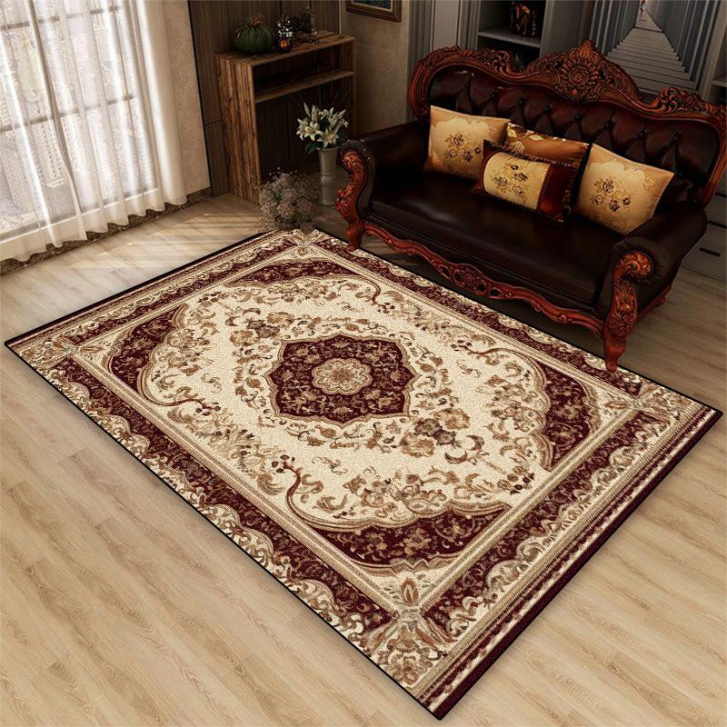 American Retro Luxury Persian Carpet Cloakroom Interior Decoration Bohemian Style Rugs Non-slip Washable Bedside Floor Mat