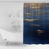 Blue Modernism Abstract Art Bathroom Shower Curtain Artistic Colorful Bath Rug Decoration for Home Decor