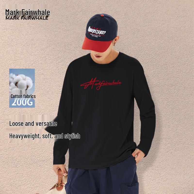 Mark Fairwhale Men's Autumn Pure Cotton Long Sleeve T-Shirt