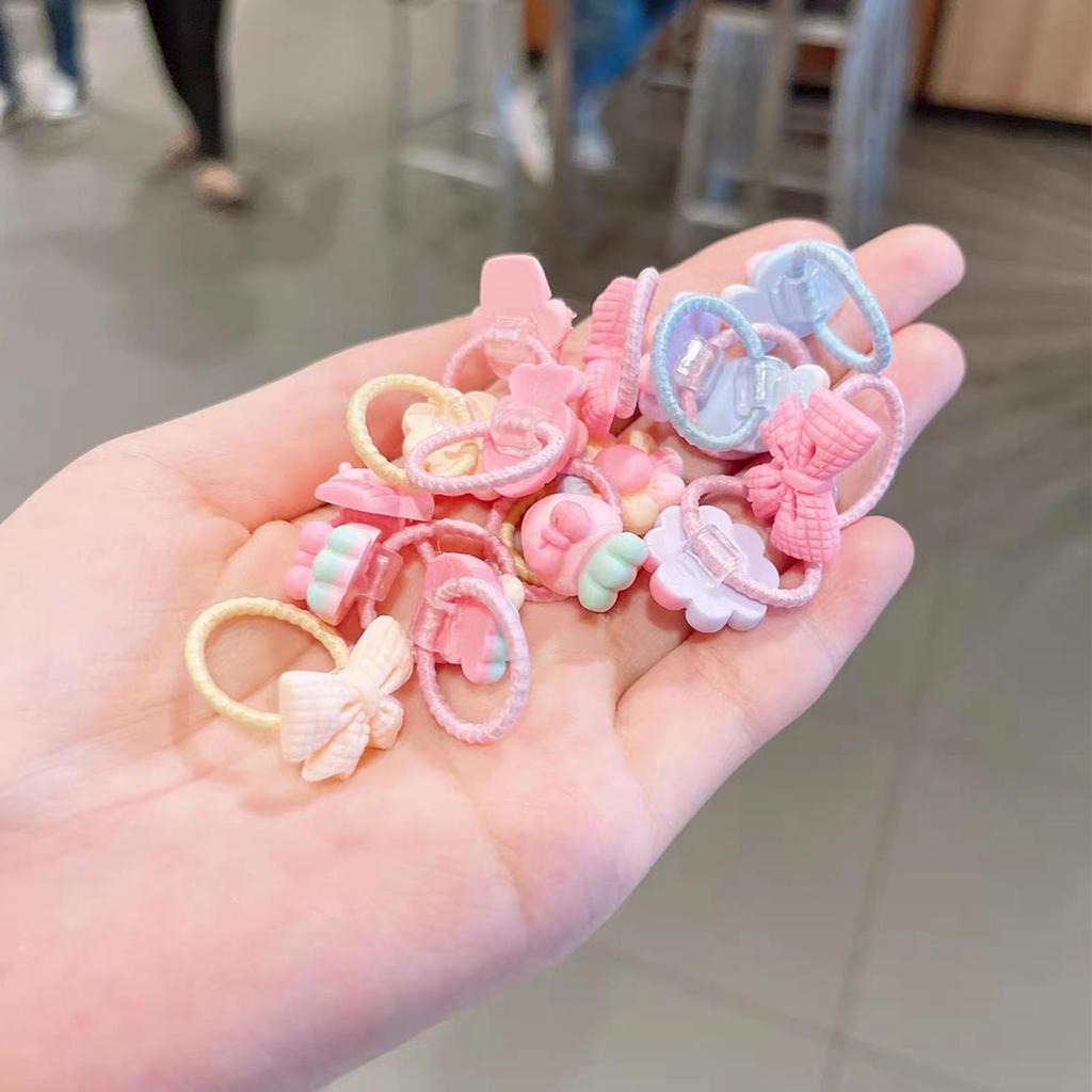 QuickYen 40-Piece Hair Tie Set for Kids, Stylish Hair Accessories for Girls, Colorful and Cute Hair Accessories, No Ties, Storage Pouch Included,
