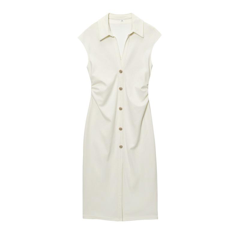 2025 Summer Design: Women's Strapless Poplin Sleeveless Dress 3644