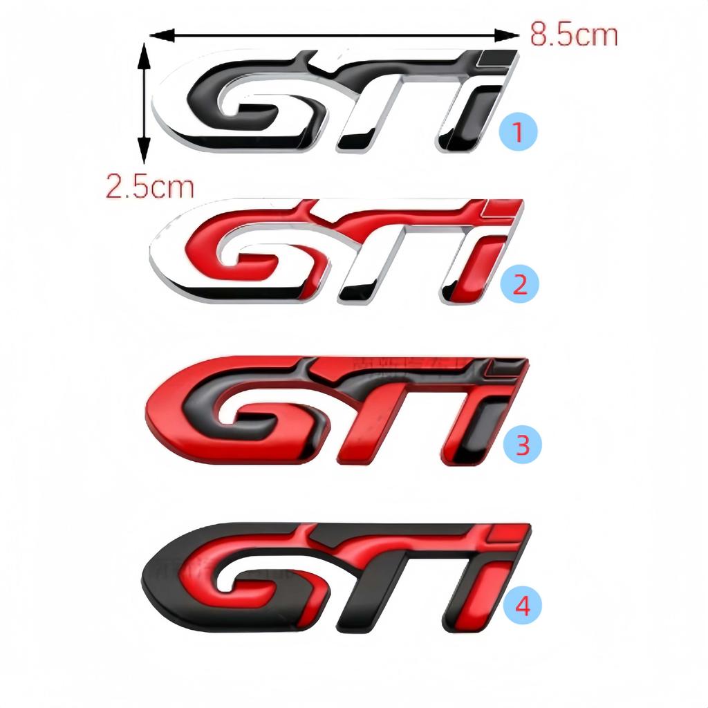 GT GTLINE Car Fender Metal Sticker Rear Trunk Badge Emblem