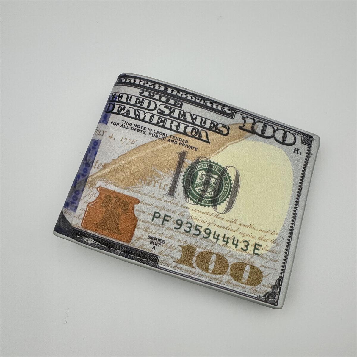 

Men’s Slim Bifold Wallet PU Leather Short Wallet Minimalist Card Holder Money Clip Wallet with ID Window Cash Pocket for Men Women