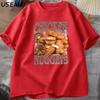 Chicken Nuggets Rap Vintage Graphic TShirt Unisex Funny Retro Food Lover Tee Aesthetic Trendy Y2K Streetwear T Shirt Oversized