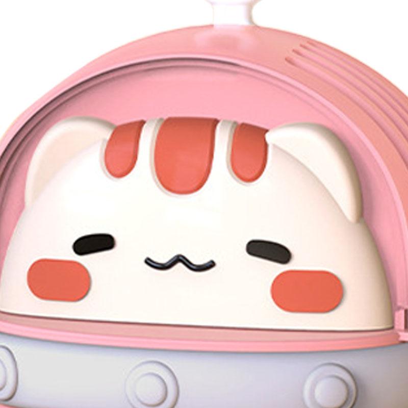 Neck Hanging Fan USB Handheld Rechargeable Cartoon Cute Lovely Animal 3 Gear Electric Small Fan Pink