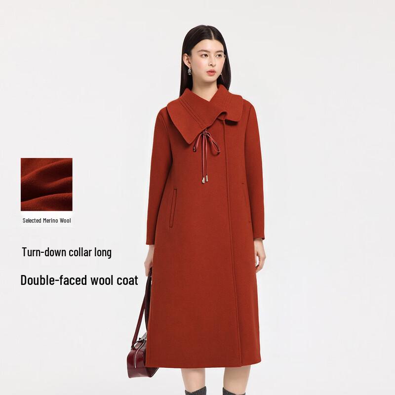 FivePlus Women's Double-Breasted Wool Blend Coat