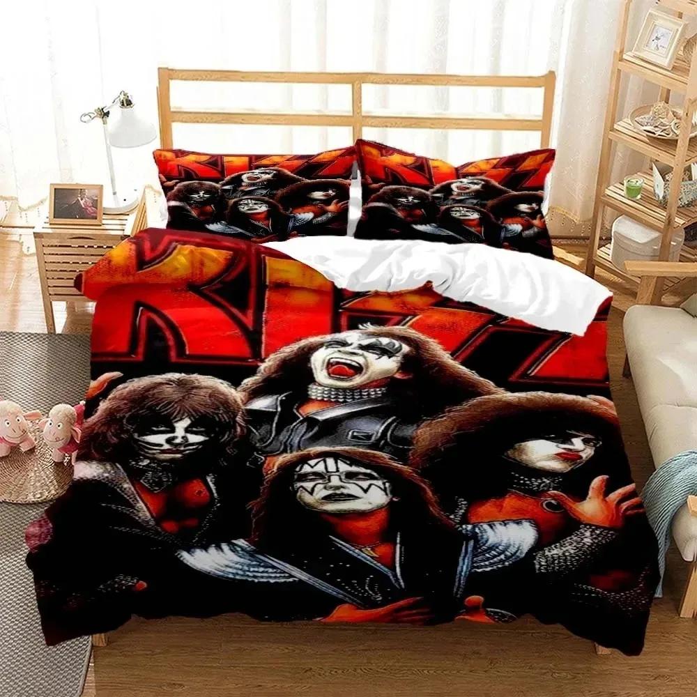Kuss Band Rock 3D Printed Bedding For Boys Queen Bedding Set Soft And Comfortable King Size Bedding Set