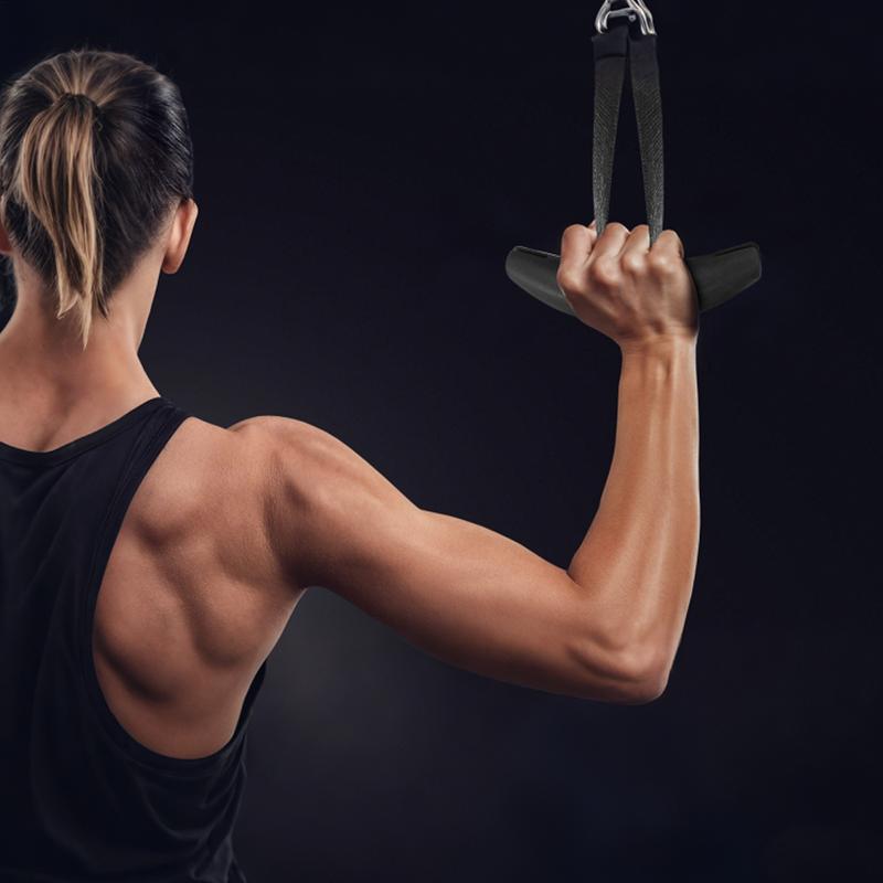 Pull up Grips 1 Pair of Gym Cable Handles Exercise Machine Parts Pull up Fitness Strap Non-Slip Strength Training Equipment
