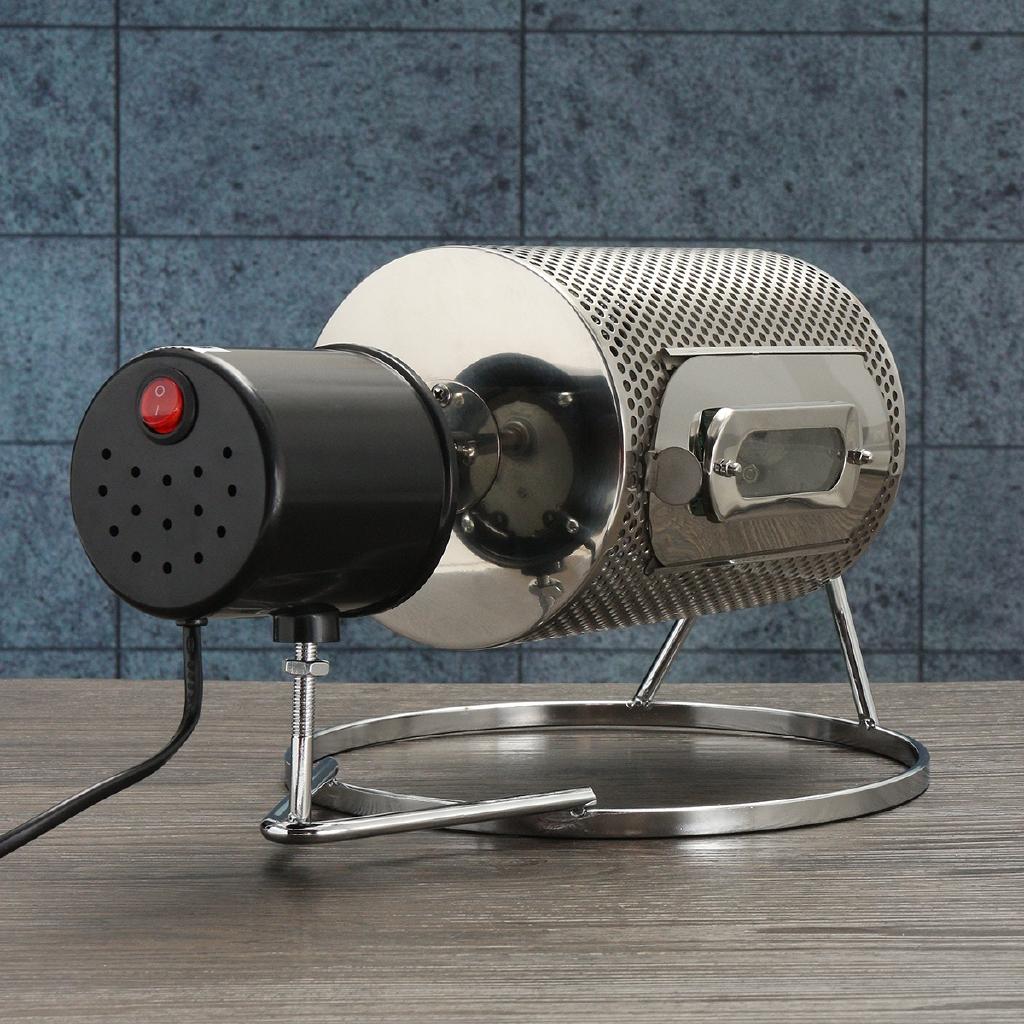 AU 220V Elektrická pražička kávových zrn Domácí kuchyňský stroj Pečení Pražení + Podnos