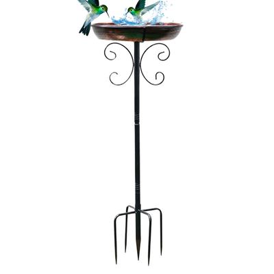 Bird Bath for Outside Standing Garden Birdfeeder Metal Bird Feeder Bowl Decorations for Yard Patio Deck Backyard Balcony Outdoor