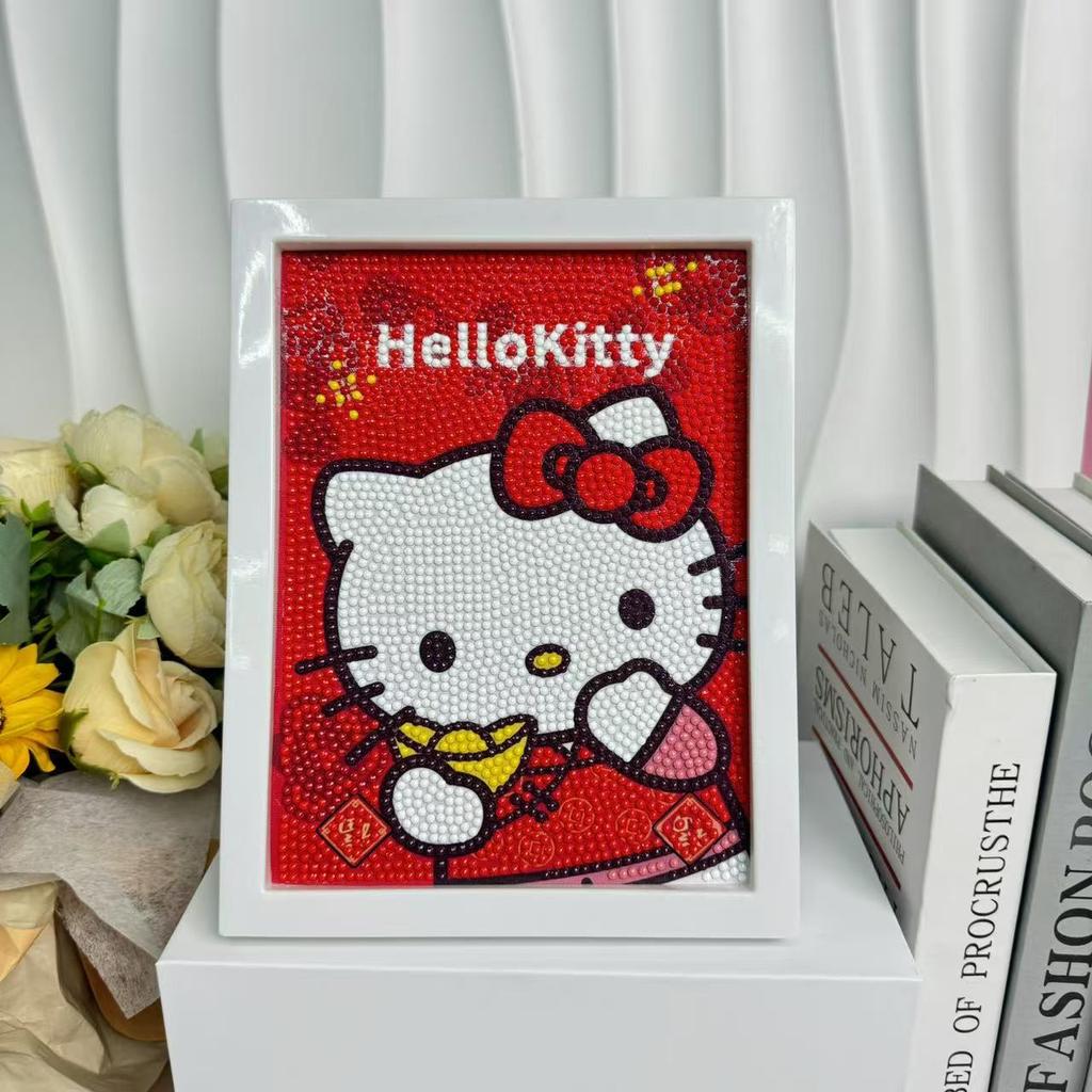 Children'S Diamond Painting Framed Handmade Diy Material Bag Sanrio Diamond Paste Painting Concentration Toy