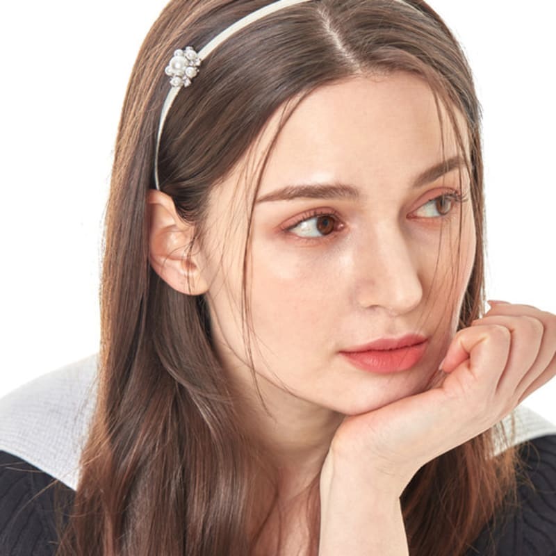 

ctwins жемчужный цветок повязка для волос black