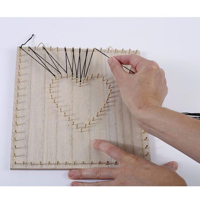 Coffret String Art - Tableau Art filaire à faire soi-même 22 x 22 cm