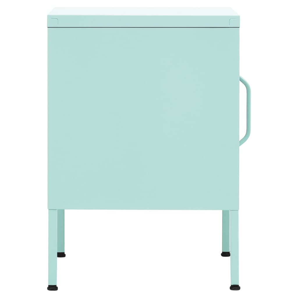 Nightstands 2 pcs Mint Green 35 x 35 x 51 cm Steel